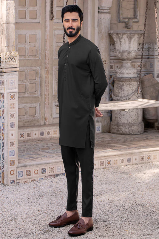 PREMIUM JET BLACK UNSTITCHED WASH & WEAR